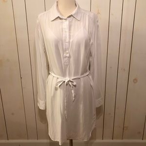 White shirt dress by Gap, with slip in size M